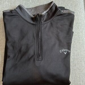 Callaway Black and Gray Quarter-Zip Sweatshirt